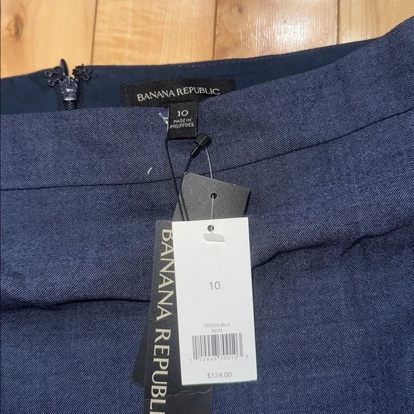 BNWT Banana Republic Dark Blue Wool Pencil Skirt - Picture 4 of 7